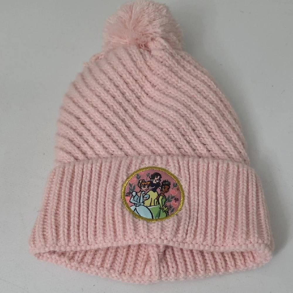 Pink Kids Beanie with Princess Design, NWOT